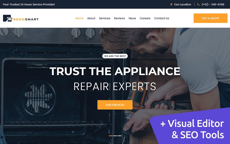 Home Services MotoCMS Website Design.
